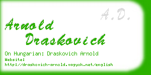 arnold draskovich business card